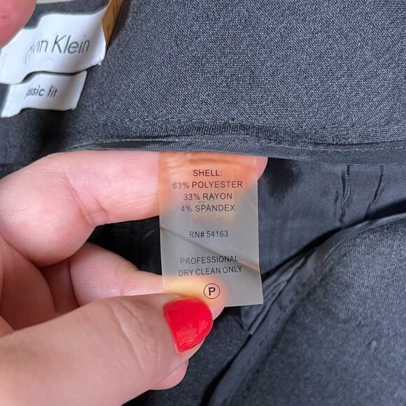 Calvin Klein Classic Fit Dress Pants Women's‎ Size 4 Dark Gray Business Trousers - Picture 6 of 6